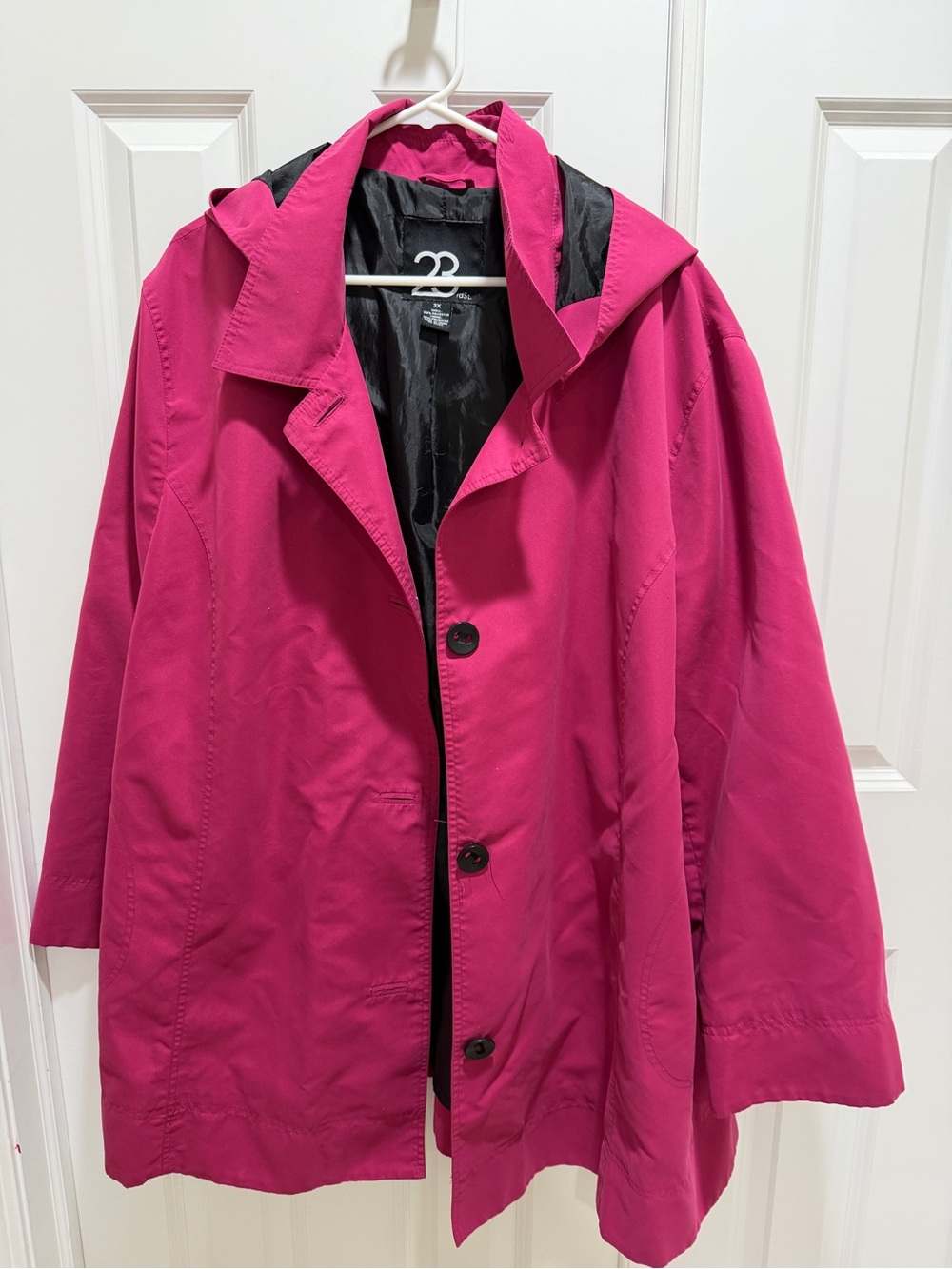 23rd street pink Hooded Women's Coat size 3x